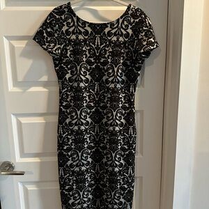 Elegant Black and White Dress